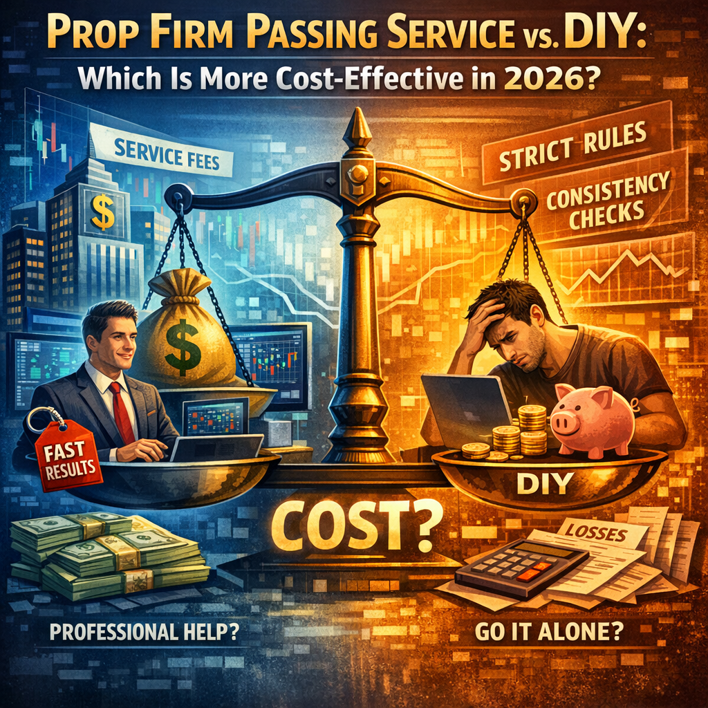 Prop-Firm-Passing-Service vs. DIY: Was im Jahr 2026 mehr Geld spart